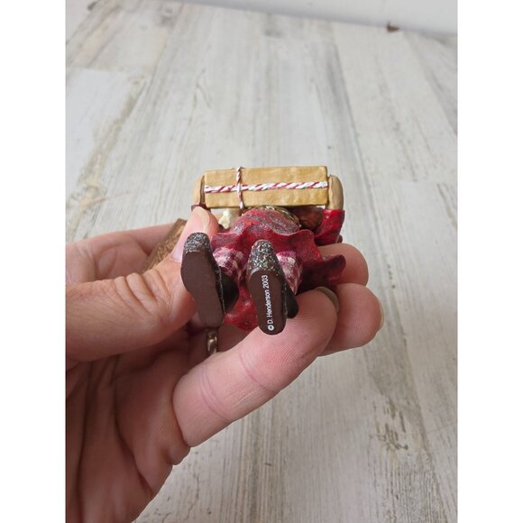 Drolleries d henderson Santa present dog ornament Xmas tree demdaco - Picture 9 of 9